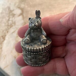 Mini Pewter Bear Box